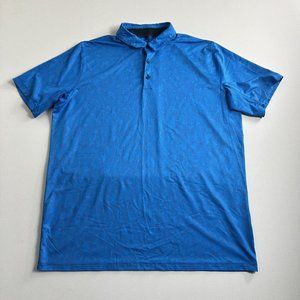 Nike Golf‎ Standard Fit Polo Shirt Men Size Large Blue Short Sleeve Active Camo